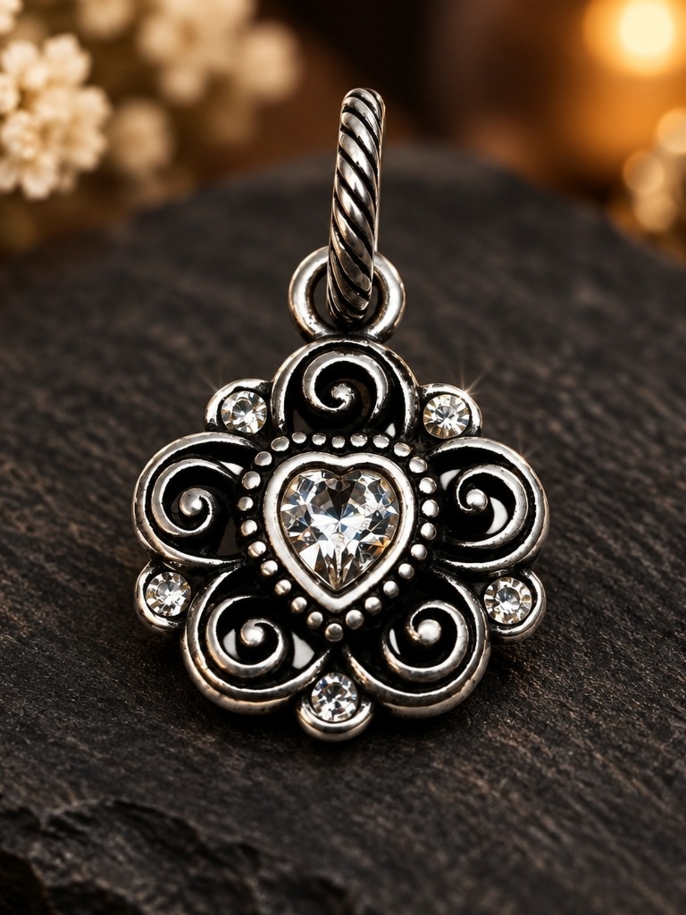 Brighton Jewelry April Birthstone Crystal Pendant Charm